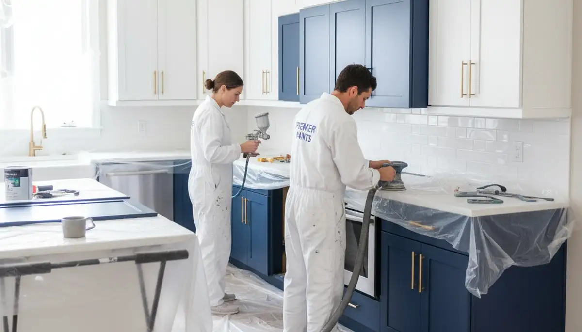 Professional kitchen cabinet painting and refinishing in Lynchburg, VA homes