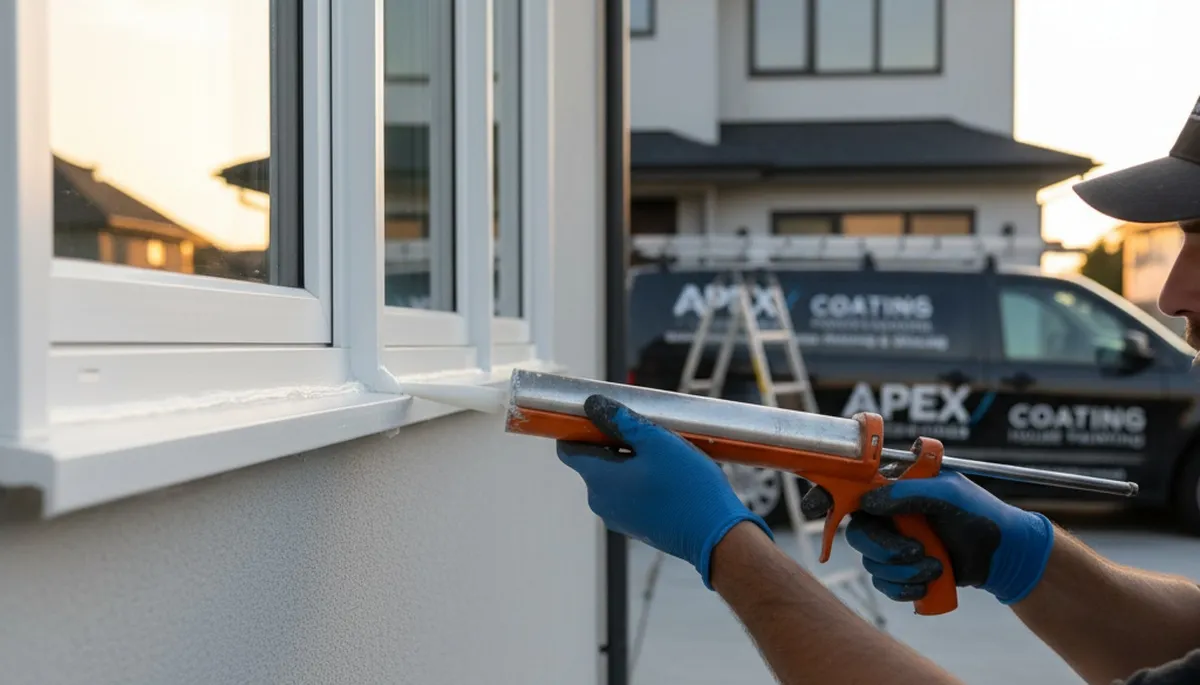 Professional caulking and sealing for Lynchburg VA home exterior to prevent drafts and moisture