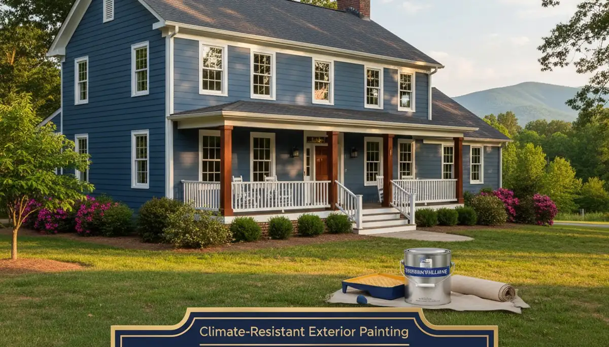 Freshly painted Lynchburg VA home exterior with smooth, weather-resistant professional house finish
