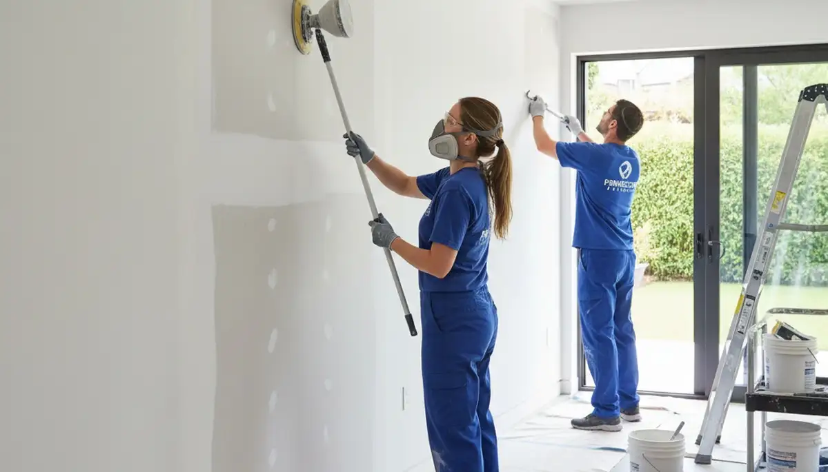 Professional drywall repair and wall restoration by house painters in Lynchburg, VA home interior