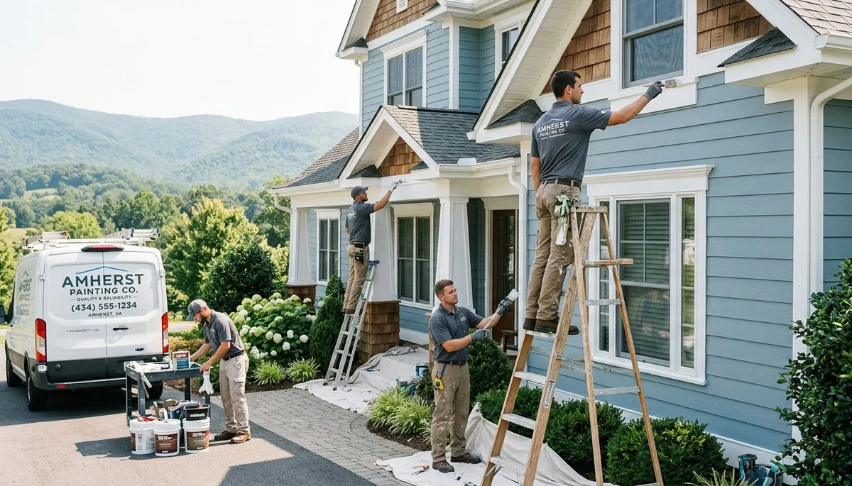 Professional house painters in Lynchburg VA providing expert residential exterior painting services