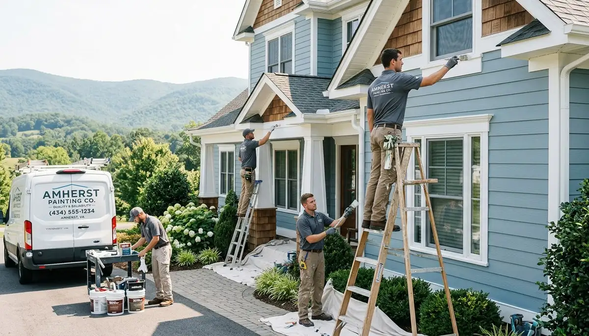 Professional house painters in Lynchburg VA providing expert residential exterior painting services