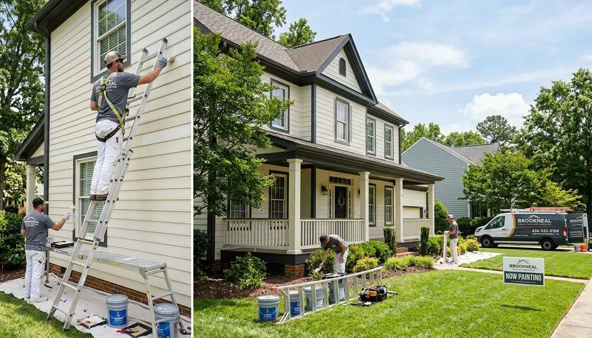 Professional house painters in Lynchburg VA providing expert residential exterior painting services