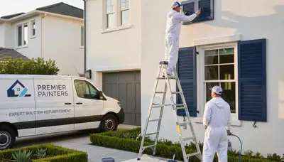 Professional shutter painting on Lynchburg VA home by expert house painters for lasting curb appeal