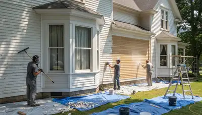 Professional exterior surface preparation for house painting in Lynchburg, VA