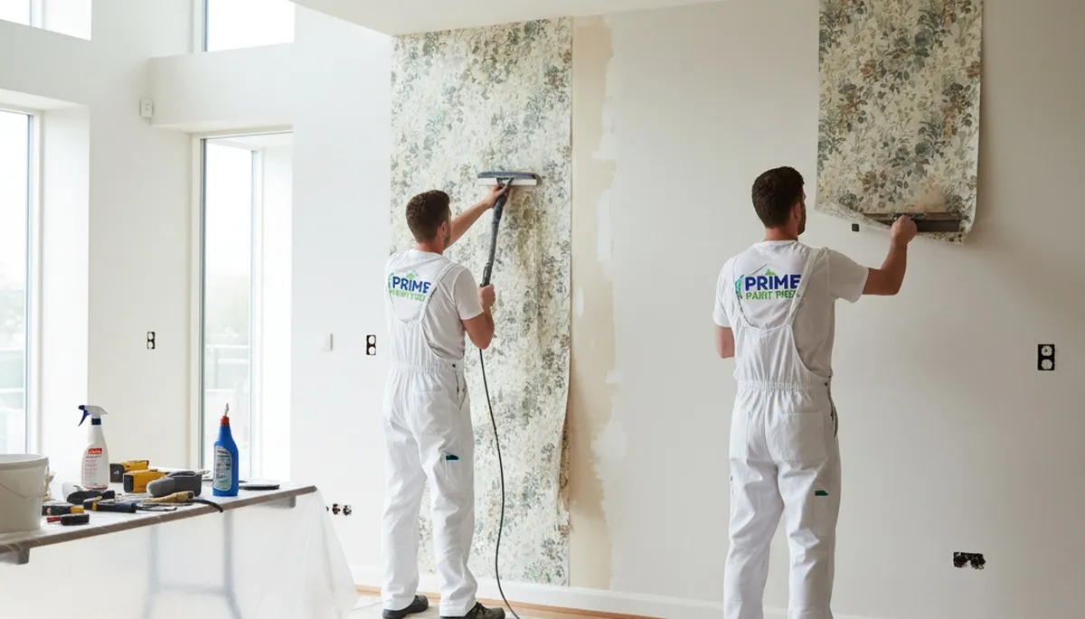 Professional wallpaper removal and wall prep by house painters in Lynchburg, VA