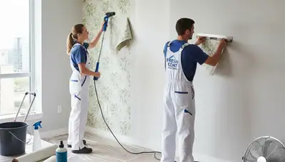 Professional wallpaper removal and wall prep by house painters in Lynchburg, VA homes